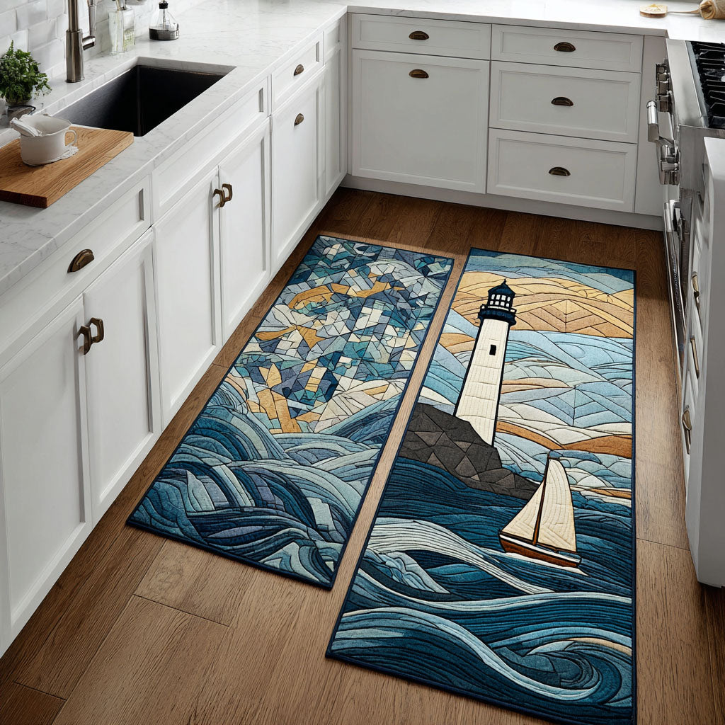 Anti-Slip Kitchen Mat - Sunny Lighthouse — view 1