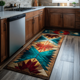 Anti-slip kitchen rug - Rustic style — view 1