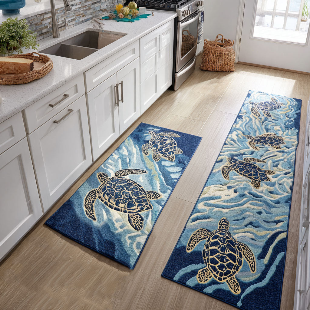 Non-slip kitchen mat - Sea turtle — view 1
