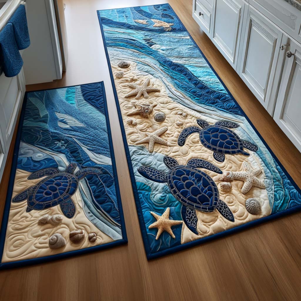 Non-Slip Kitchen Mat - Beach Traveler — view 1