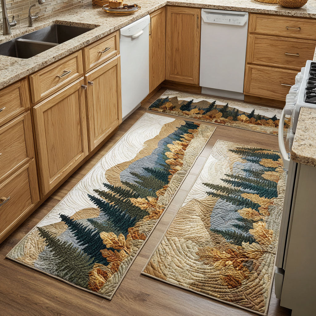 Anti-slip kitchen rug - Natural landscape — view 1