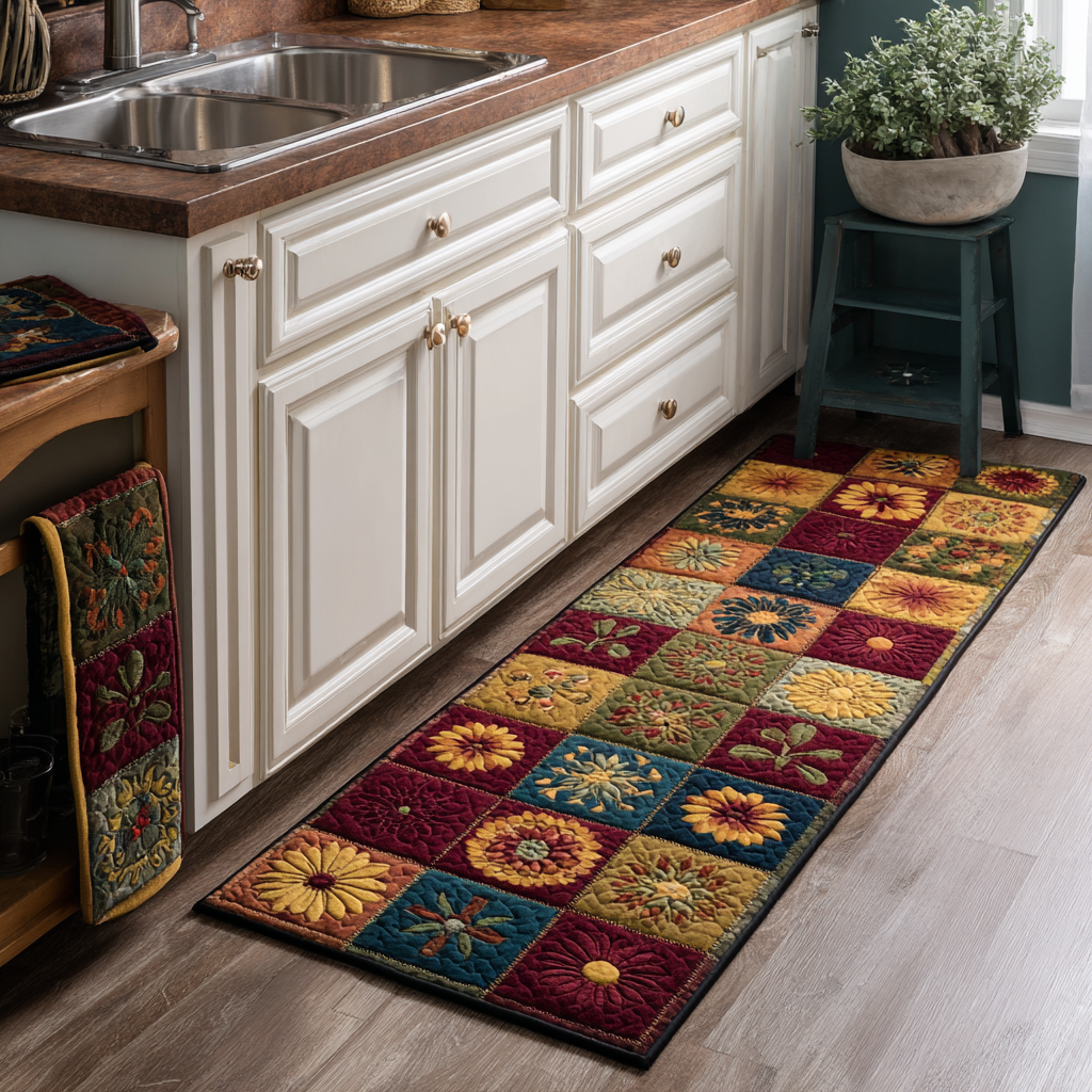 Anti-slip kitchen rug - Natural landscape — view 1