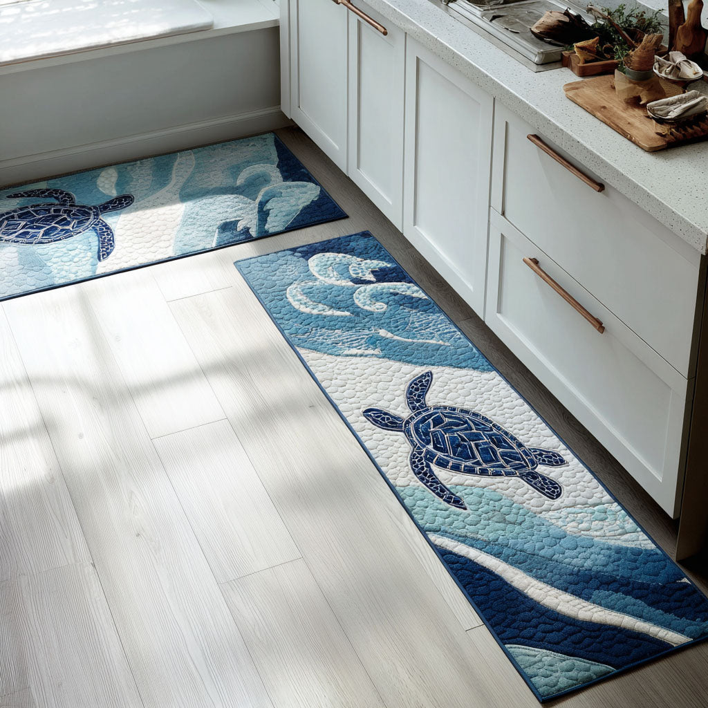 Anti-slip kitchen mat - Deep Blue Sea — view 1