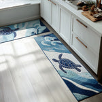 Anti-slip kitchen mat - Deep Blue Sea — view 1