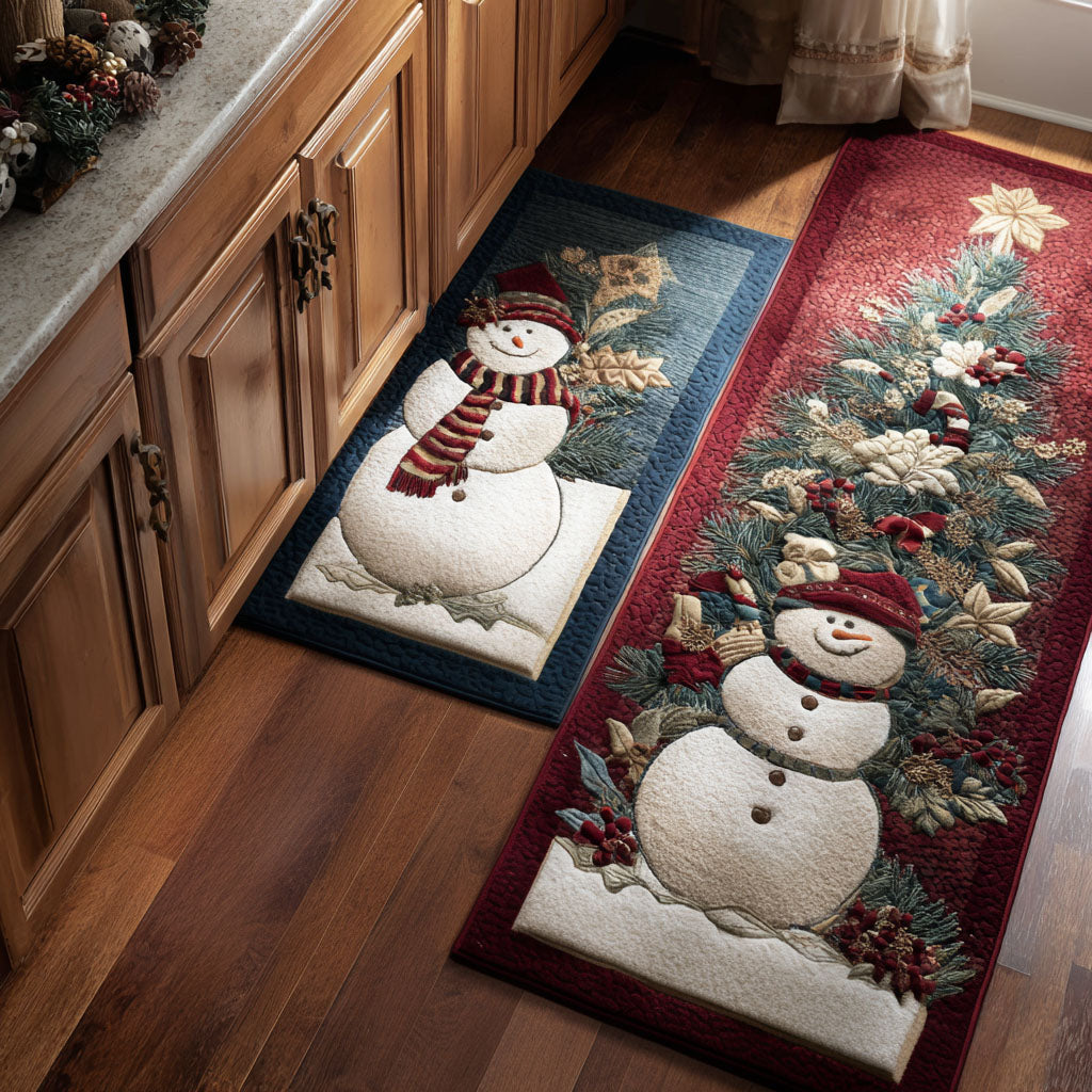 Non-slip kitchen mat - Holiday frost — view 1