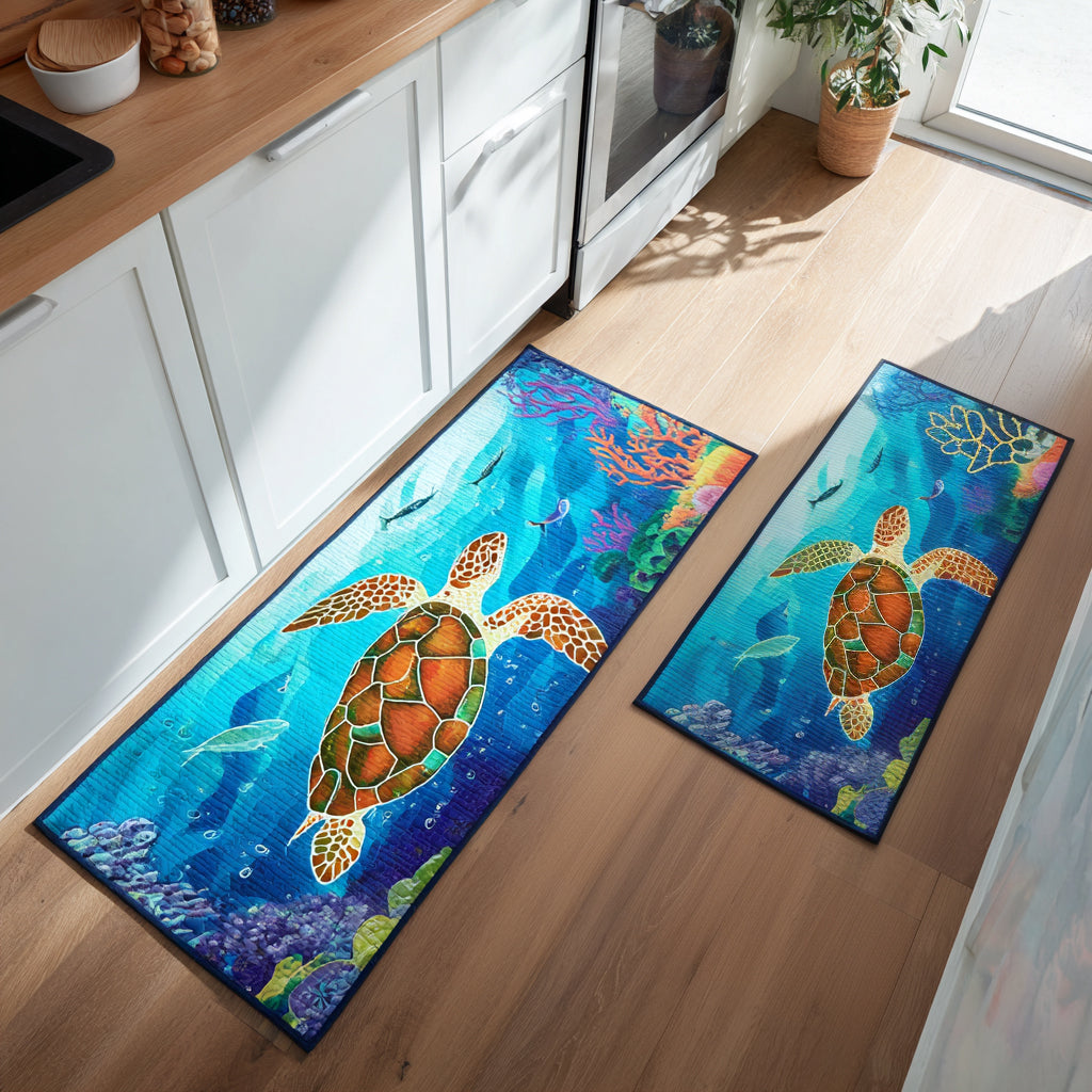 Anti-slip kitchen mat - Travel ocean — view 1