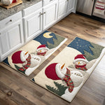 Anti-slip kitchen rug - Merry winter snow — view 1