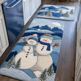 Anti-slip kitchen rug - Merry winter snow — view 1