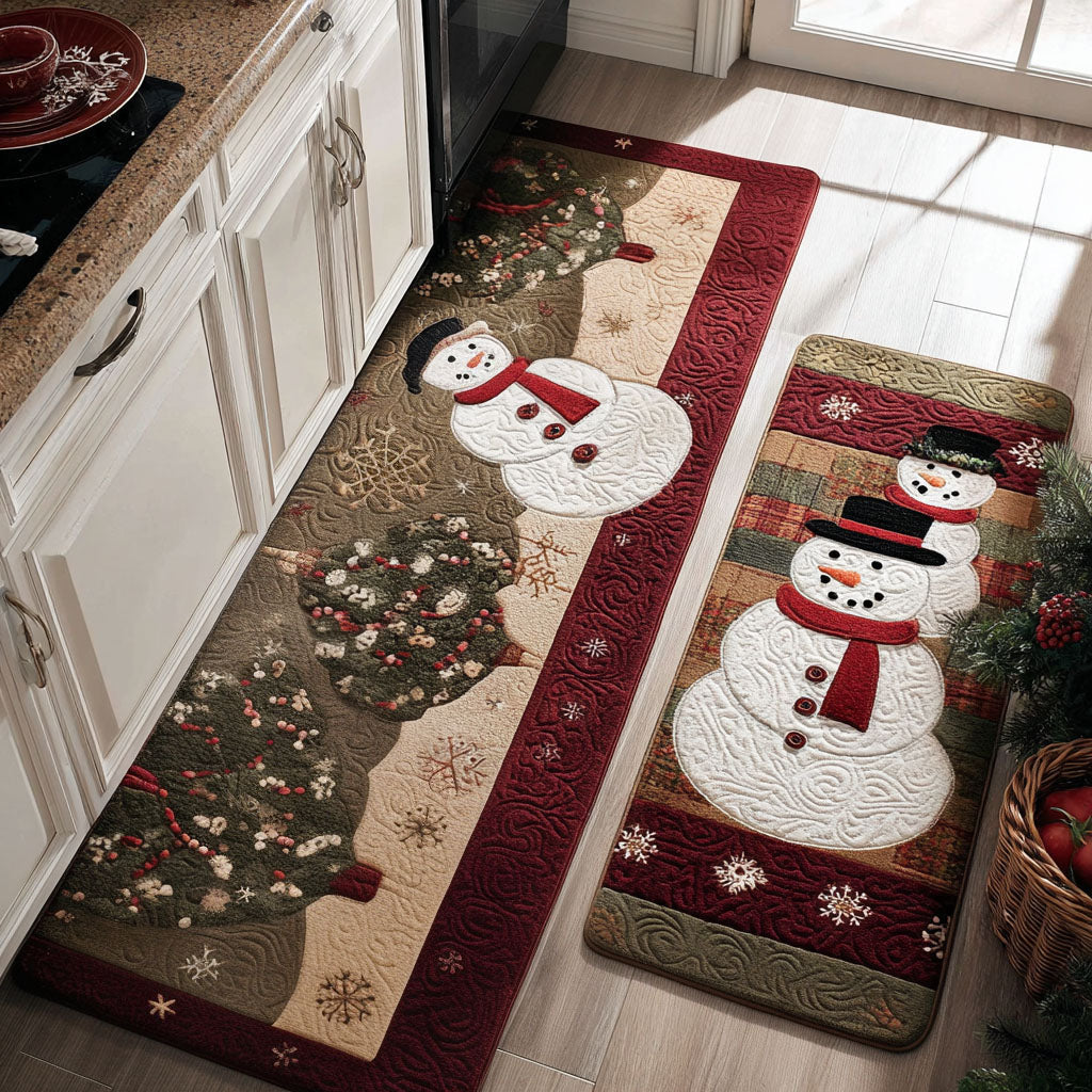 Anti-slip kitchen rug - Cheerful winter — view 1