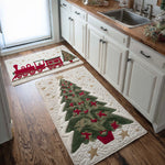 Anti-slip kitchen mat - Christmas tree and pine — view 1