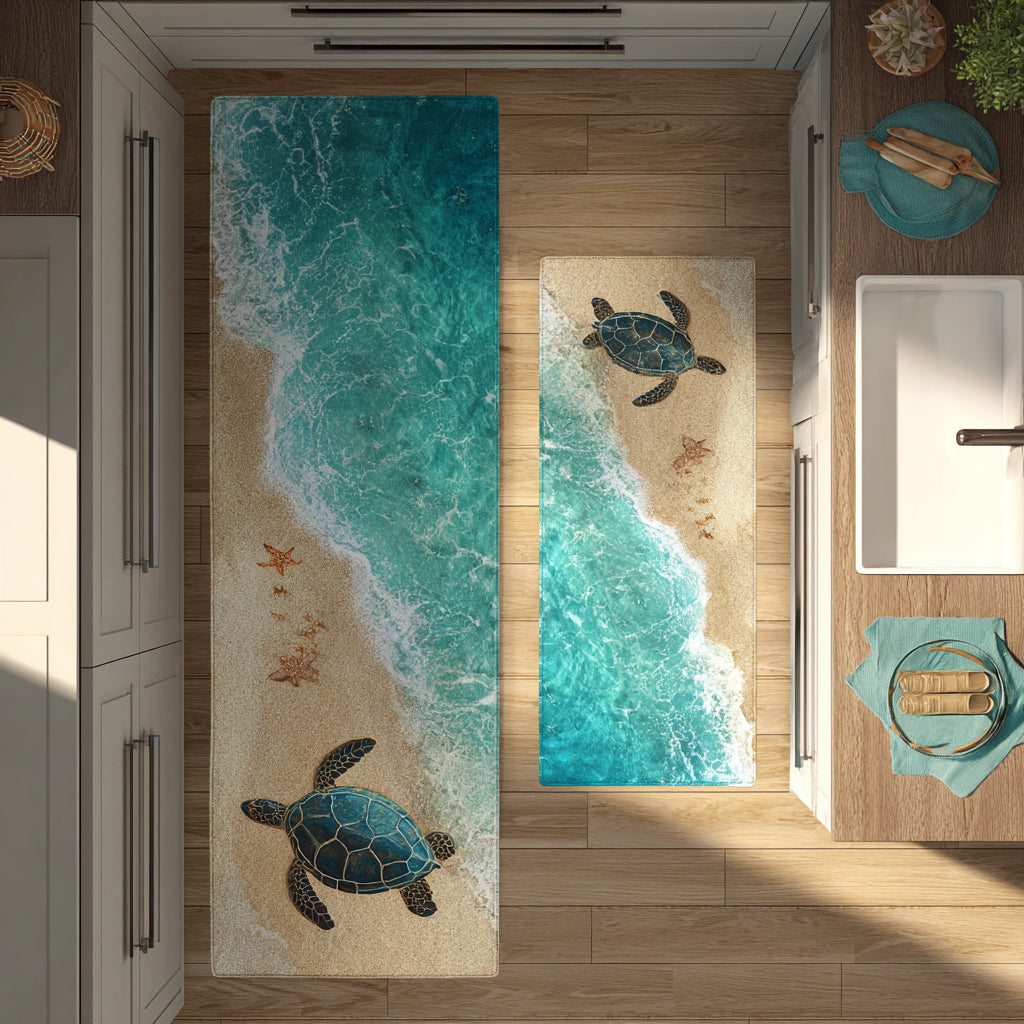 Anti-slip kitchen mat - Wave ride — view 1