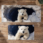 Anti-slip kitchen rug - Winter snowy details — view 1