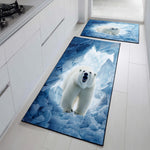 Anti-slip kitchen rug - Winter snowy details — view 1