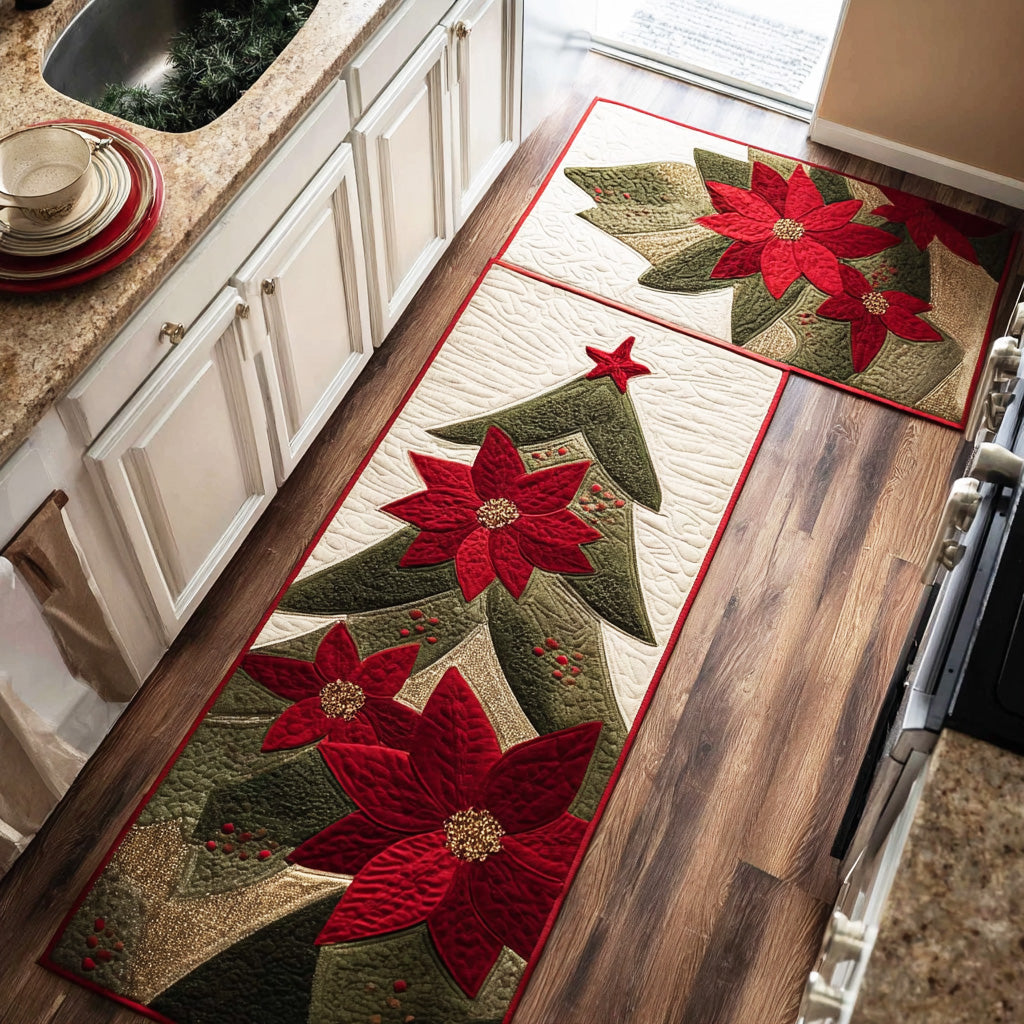 Anti-slip kitchen rug - Winter snowy details — view 1