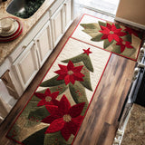 Anti-slip kitchen rug - Winter snowy details — view 1