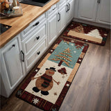 Anti-slip kitchen rug - Winter snowy details — view 1