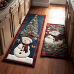 Anti-slip kitchen rug - Winter snowy details — view 1