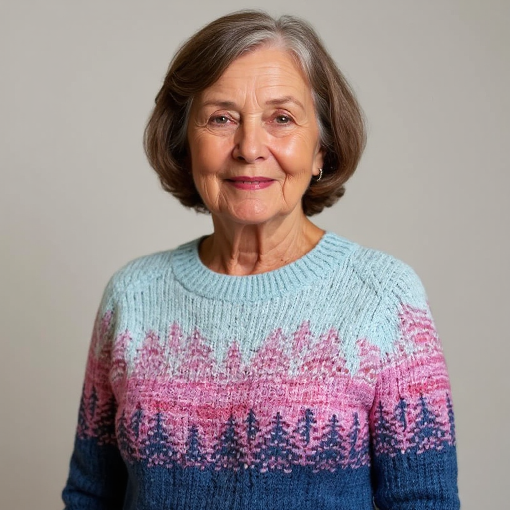 Cynthia - Retro Knitted Sweater — view 4
