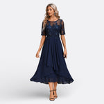Dawn - short sleeve lace dress — view 1