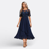 Dawn - short sleeve lace dress — view 1