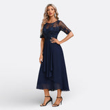 Dawn - short sleeve lace dress — view 3