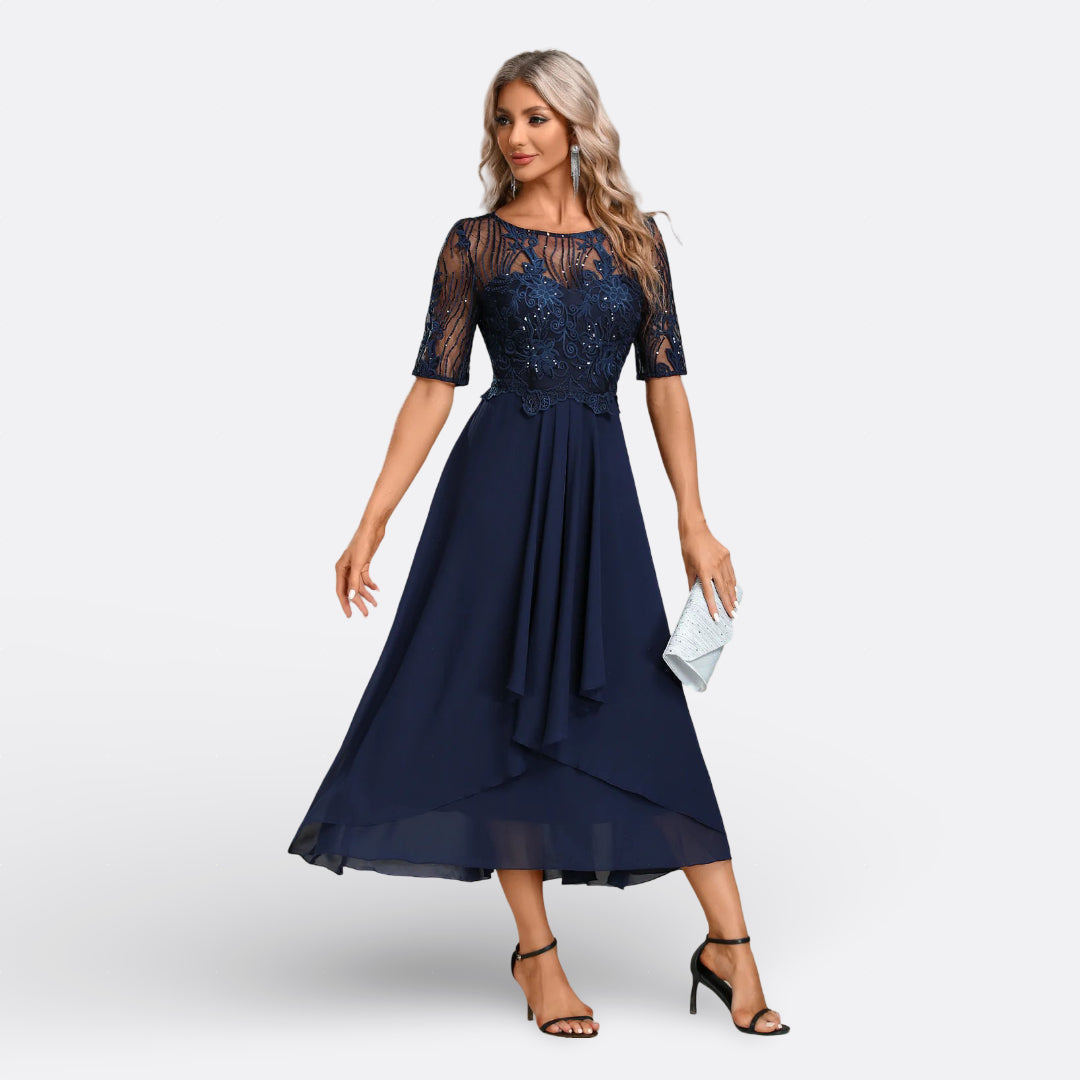 Dawn - short sleeve lace dress — view 5
