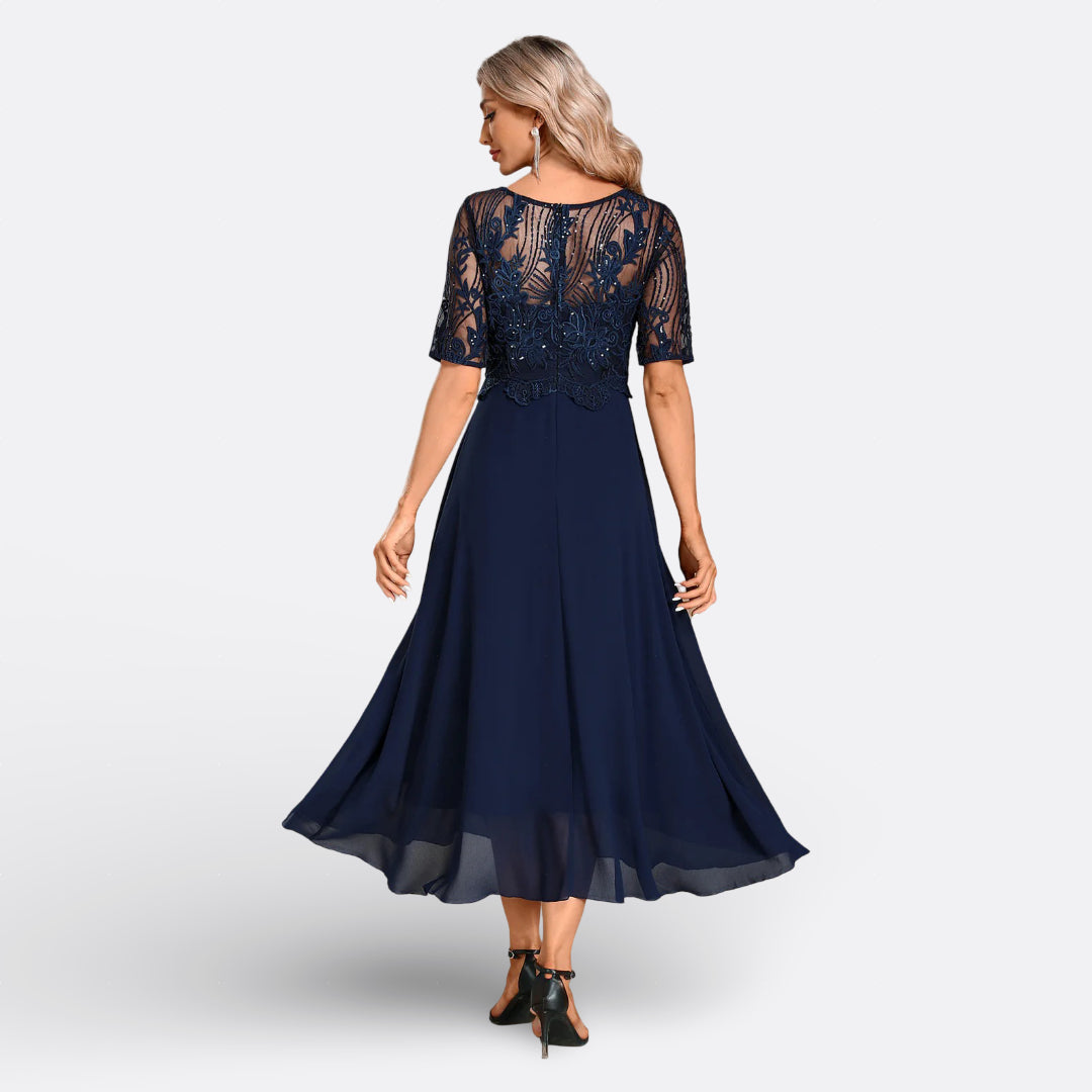Dawn - short sleeve lace dress — view 6