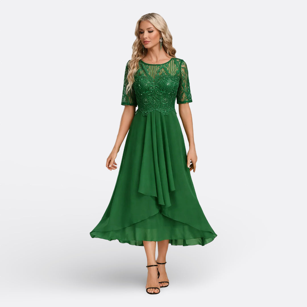 Dawn - short sleeve lace dress — view 8