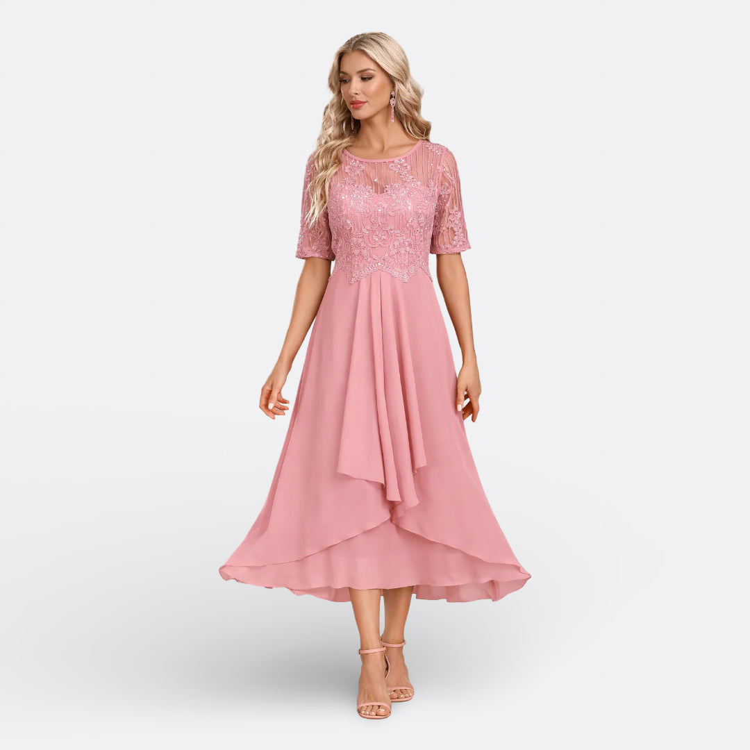 Dawn - short sleeve lace dress — view 10
