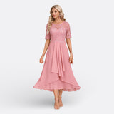 Dawn - short sleeve lace dress — view 10