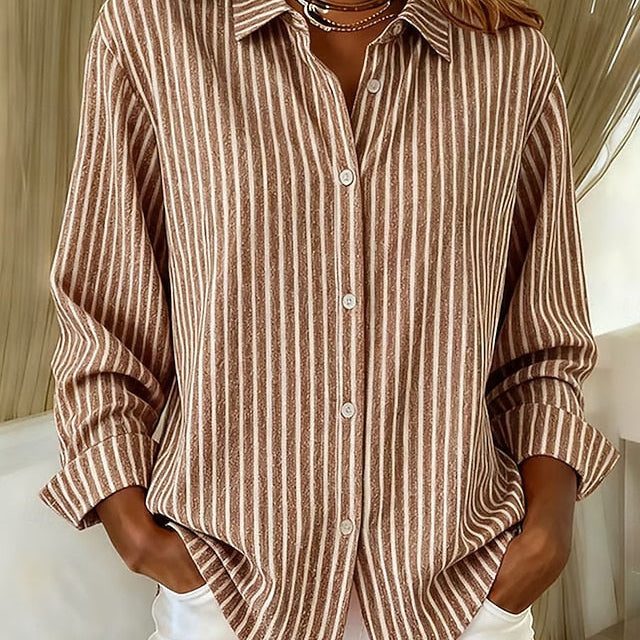 Deborah - Striped Button Front Shirt — view 3