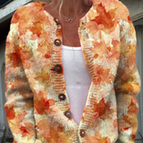 Delaney - Retro Knit Cardigan Sweater — view 1