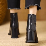Delia - luxury mid heel ankle boot — view 3