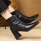 Delia - luxury mid heel ankle boot — view 4