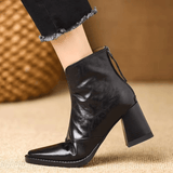 Delia - luxury mid heel ankle boot — view 5