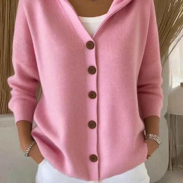 Doris - Hooded Knit Cardigan — view 1
