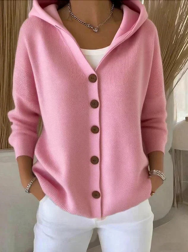 Doris - Hooded Knit Cardigan — view 1