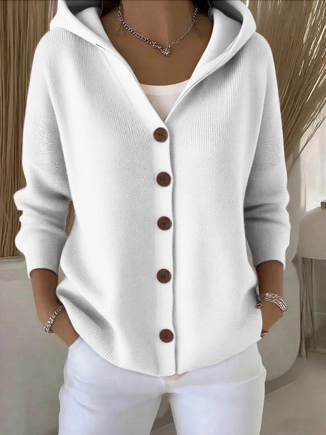 Doris - Hooded Knit Cardigan — view 5