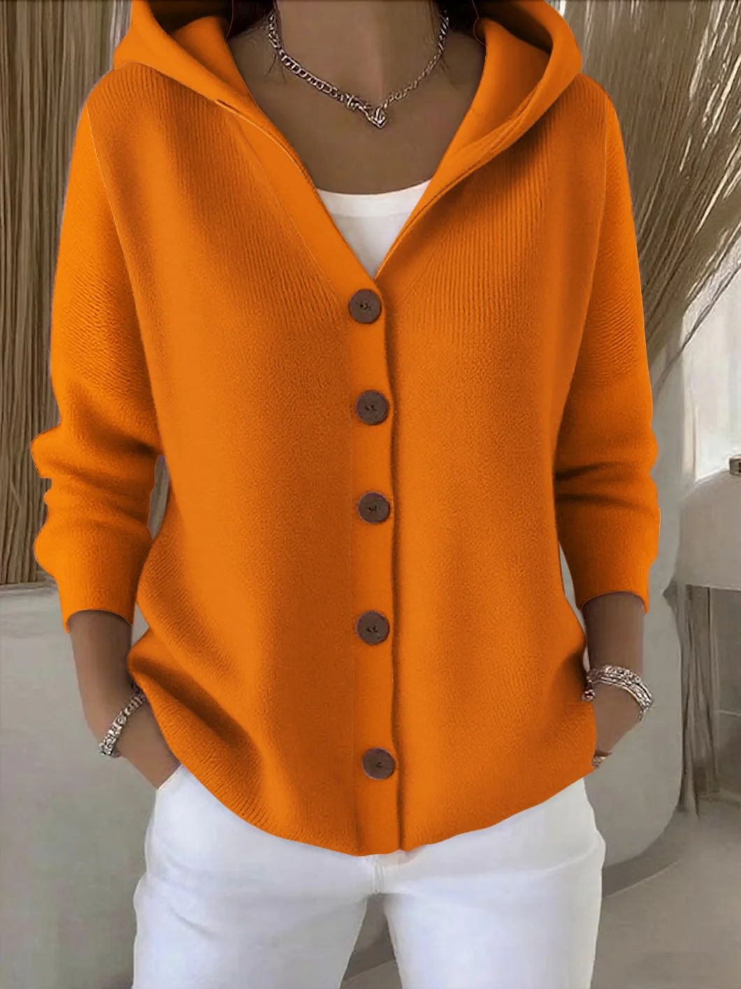 Doris - Hooded Knit Cardigan — view 6