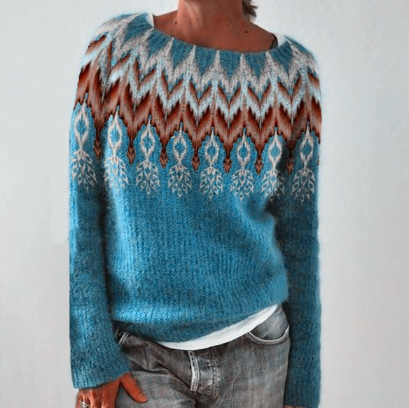Elaine - Retro Knitted Sweater — view 1