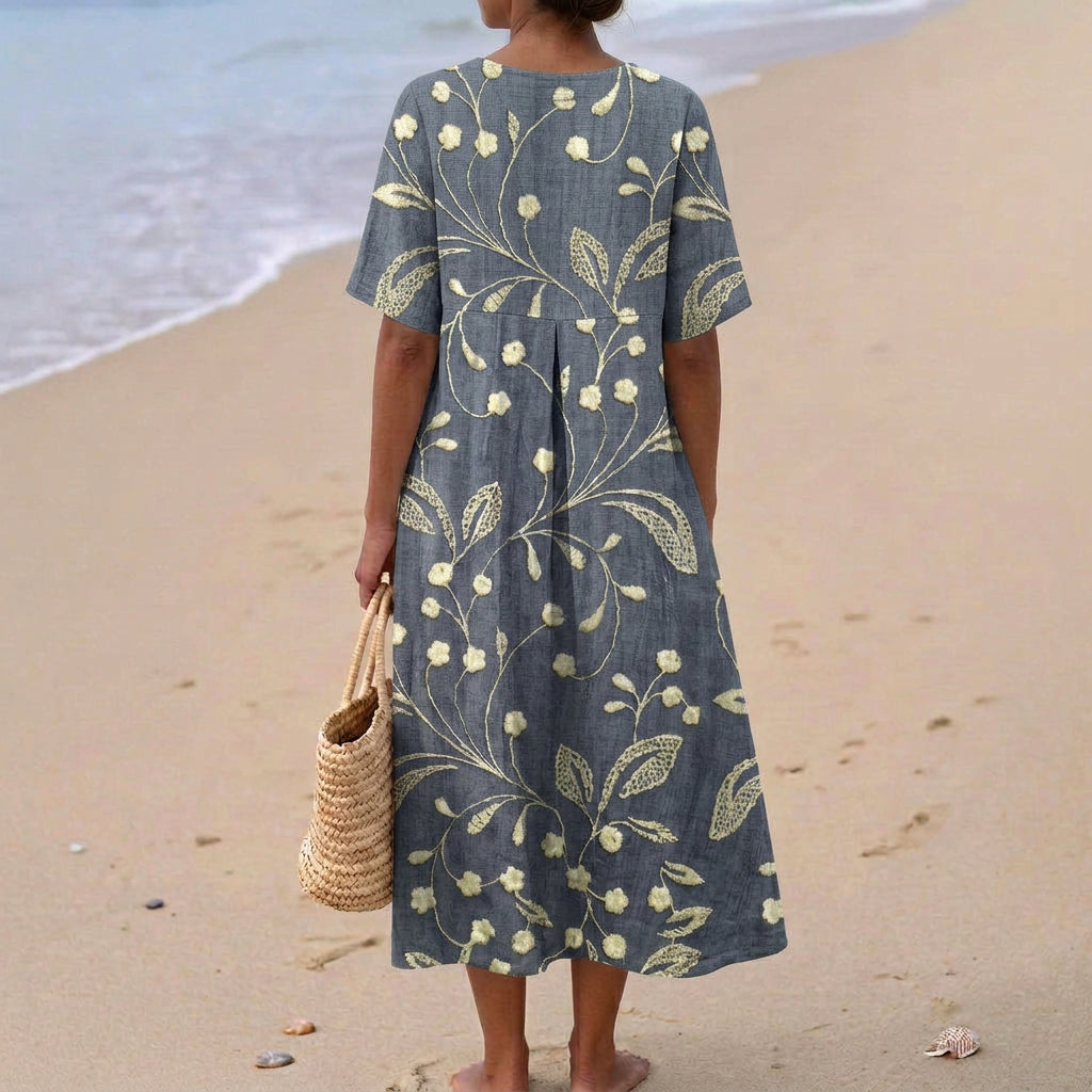 Elaine - floral embroidered dress — view 3