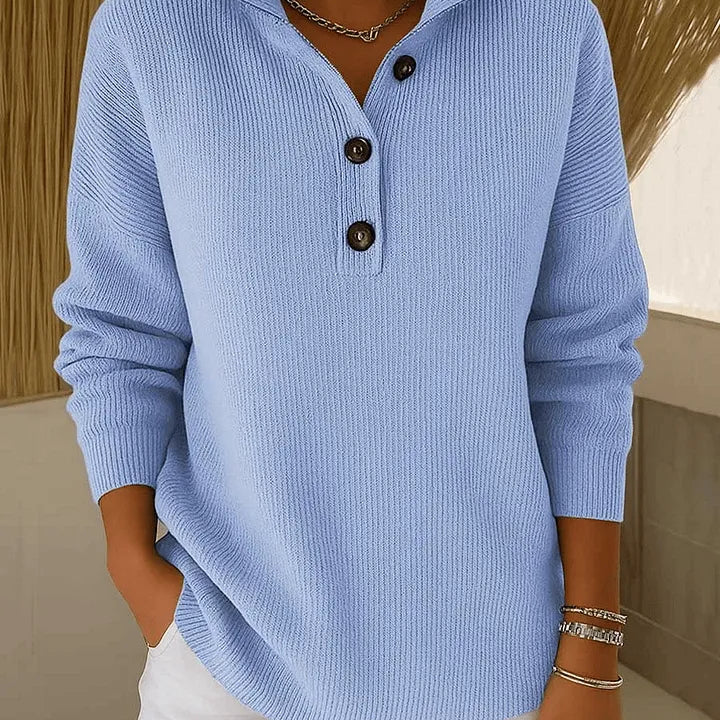 Eleanor - V-neck turtleneck sweater — view 1