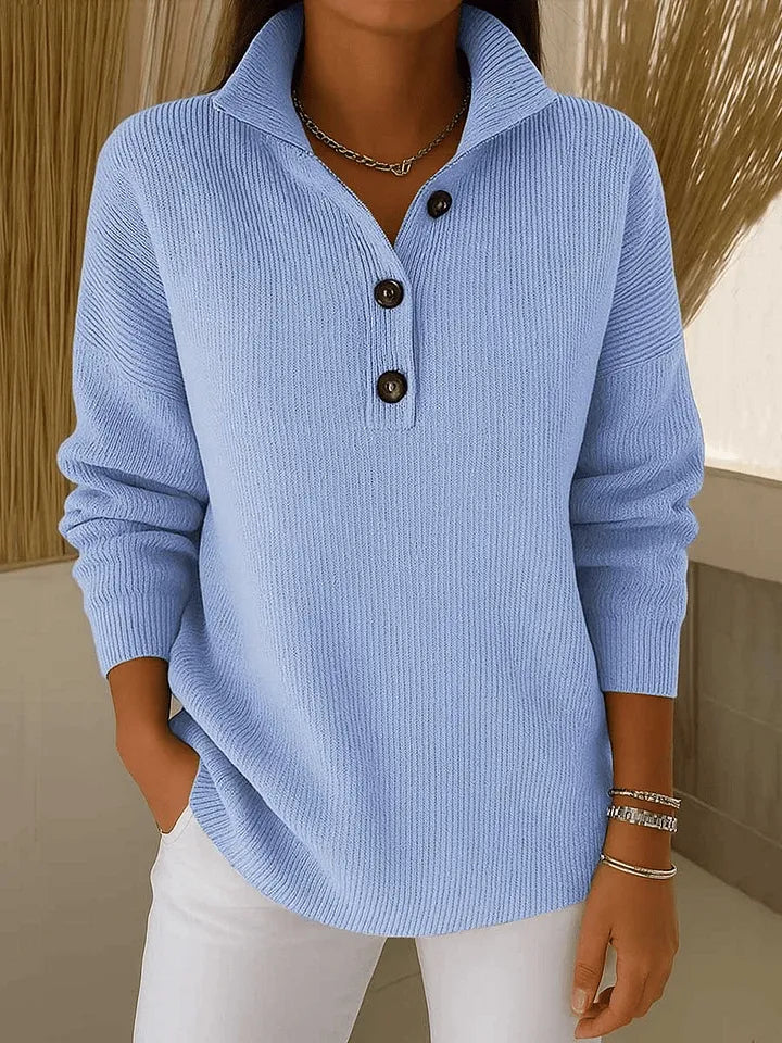 Eleanor - V-neck turtleneck sweater — view 1