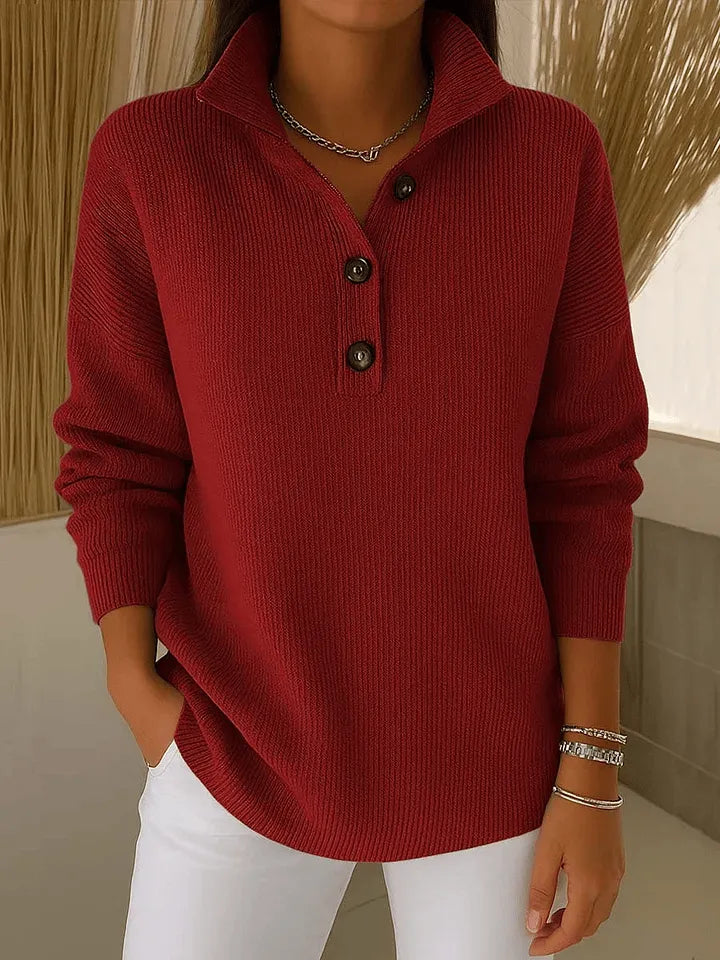 Eleanor - V-neck turtleneck sweater — view 3