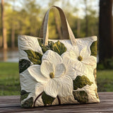 Melody - quilted bag, white lilies — view 1