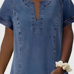 Ellie - elegant denim dress — view 2