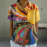 Ellie - sunburst blouse with quilting pattern — view 1