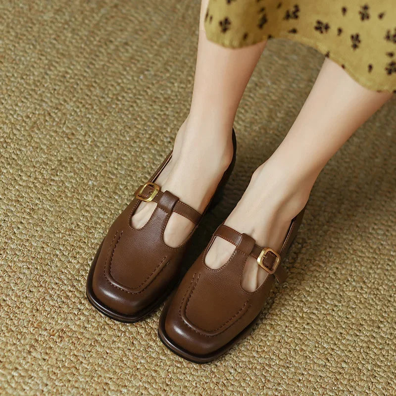 Emilia - retro style t-strap shoes — view 1