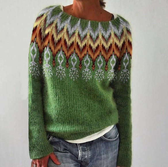 Emily - Retro Knitted Sweater — view 1
