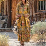 Emma - retro inspired casual long sleeve dress — view 1